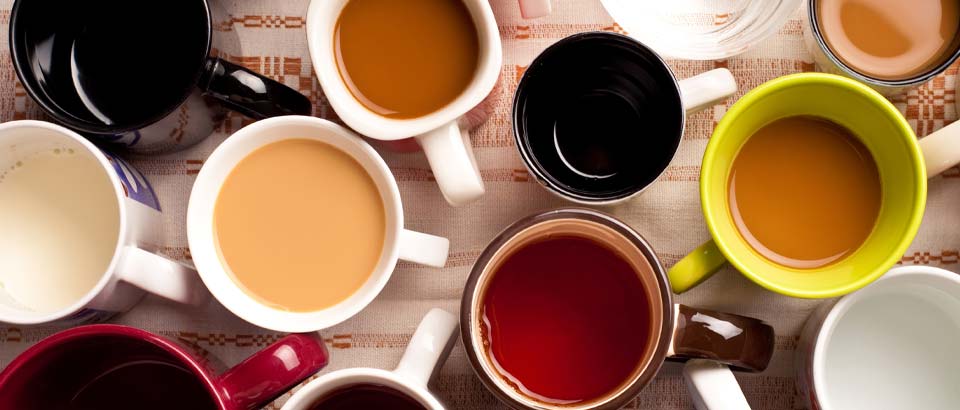 tea and coffee in mugs