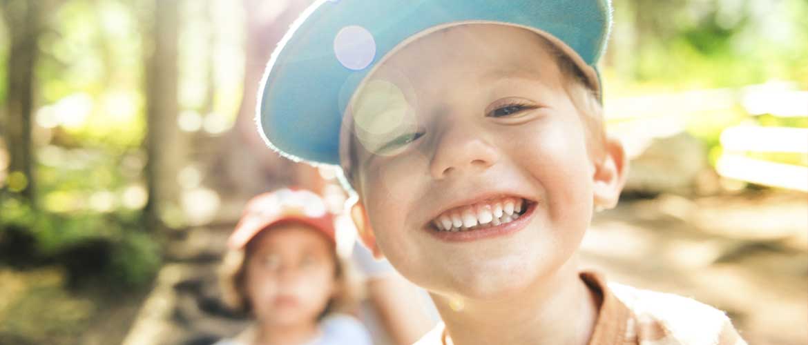 young boy smiling