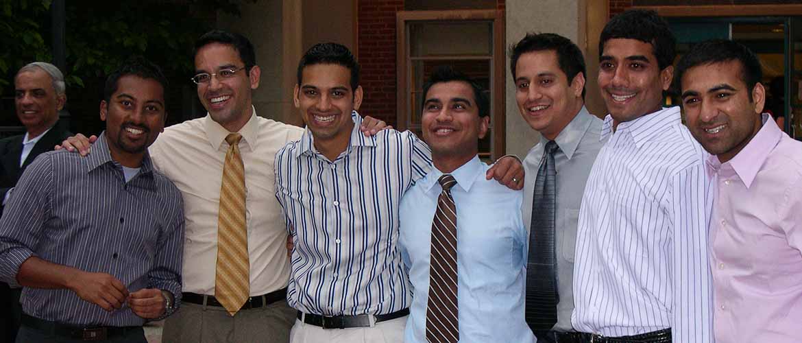 Doctor Adam Abdulally on his Match Day with other medical students