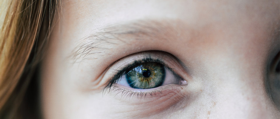 closeup of child's eye