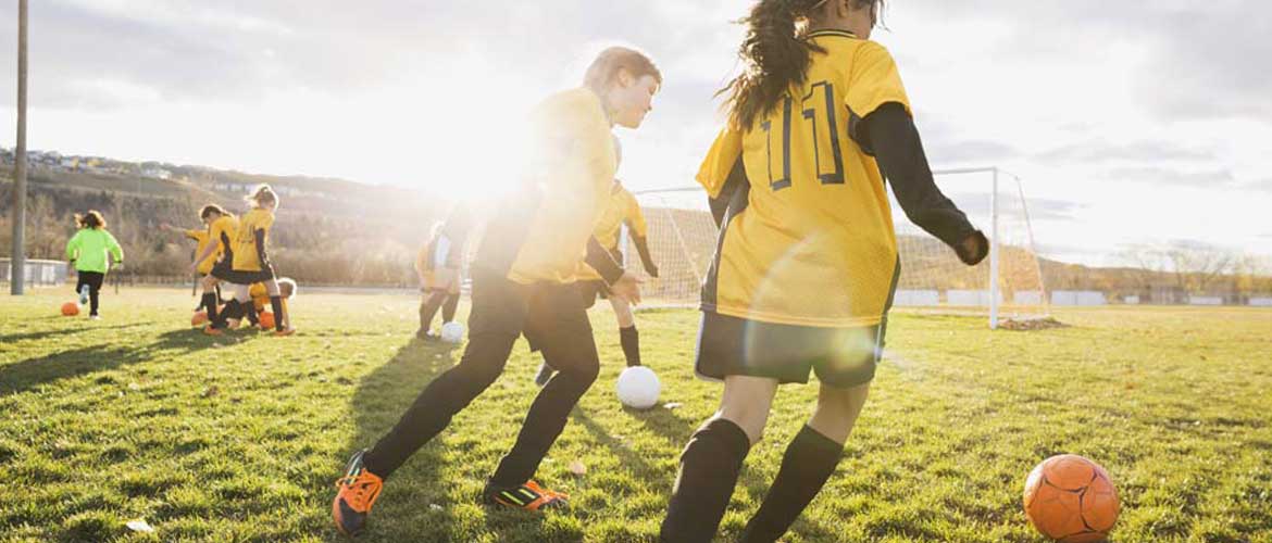 kids playing soccer